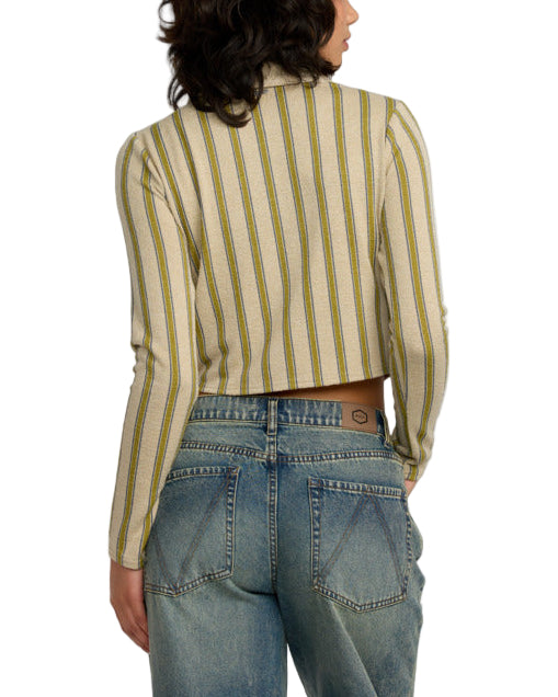 RVCA Womens Willow Long Sleeve Crop Top