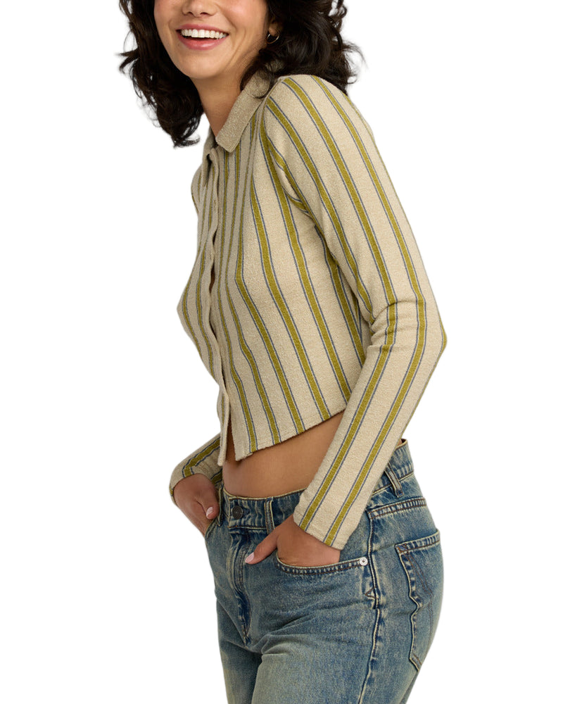 RVCA Womens Willow Long Sleeve Crop Top