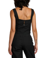 RVCA Womens Bonnie Button Tank Top