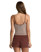 RVCA Womens Tight Stripe Sweater Tank Top