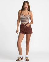 RVCA Womens Tight Stripe Sweater Tank Top