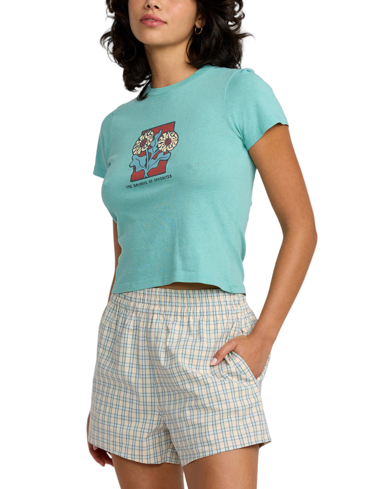 RVCA Womens 411 Fitted Short Sleeve T-Shirt