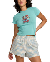 RVCA Womens 411 Fitted Short Sleeve T-Shirt