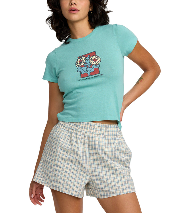 RVCA Womens 411 Fitted Short Sleeve T-Shirt