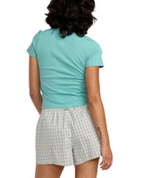 RVCA Womens 411 Fitted Short Sleeve T-Shirt