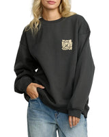 RVCA Womens Baggie Boyfriend Crew Sweatshirt