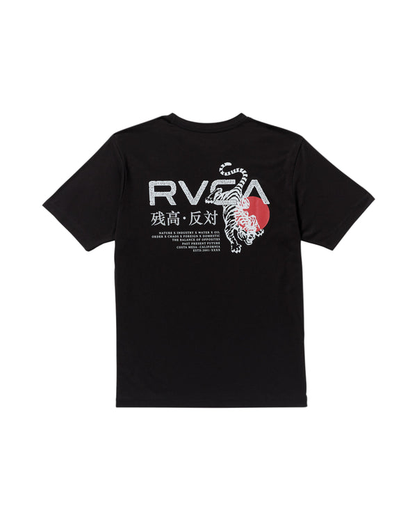 RVCA Mens Tiger Sun Short Sleeve T-Shirt