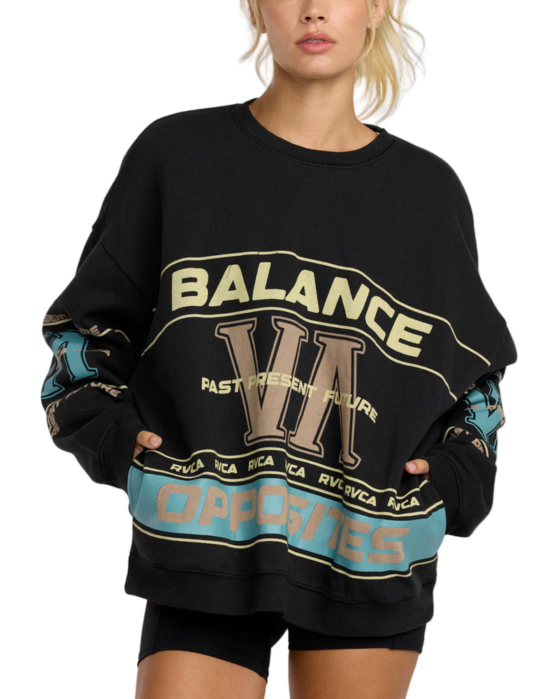 RVCA Womens Puck It Oversized Sweatshirt