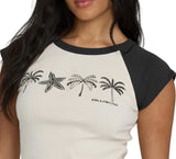 Billabong Womens Des Tropic Short Sleeve Raglan Top