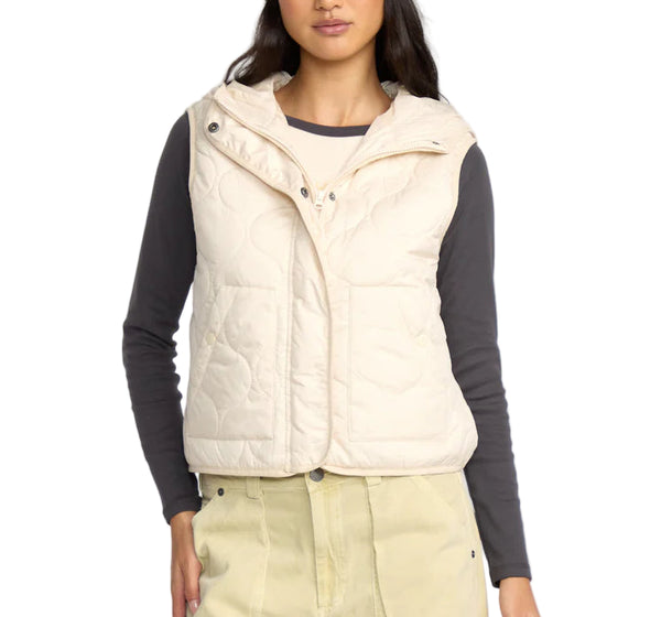 Billabong Womens Cliffs Quilted Lightweight Vest Jacket