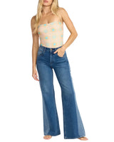 Billabong Womens Free Fall High-Waist Denim Flare Pants