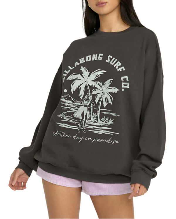 Billabong Womens Ride in the Fleece Crewneck Sweatshirt