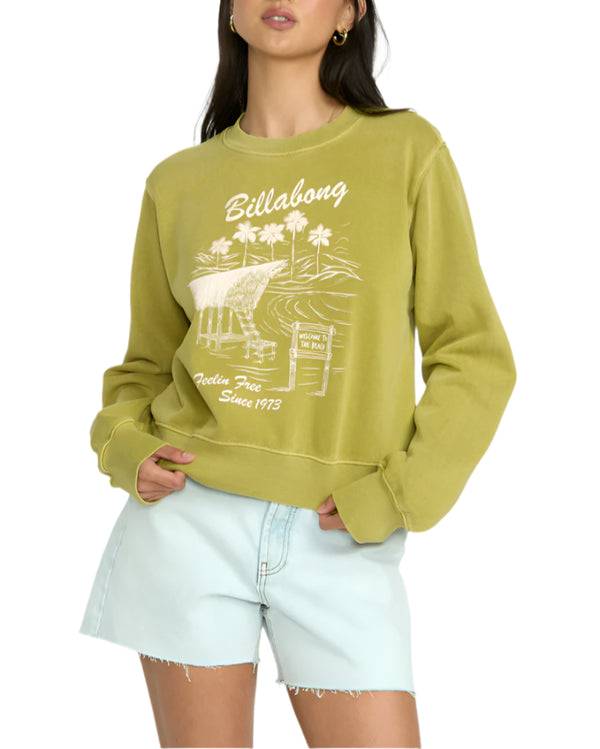 Billabong Womens From Paradise Crewneck Sweatshirt