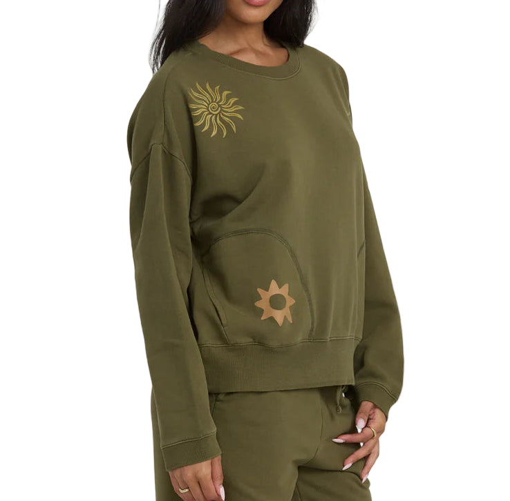 Billabong Womens Sightseer Wave Crewneck Sweatshirt