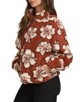 Billabong Womens All The Time Sherpa 1/2 Zip Sweatshirt