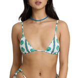 Billabong Womens Salty Waves Reversible Mini Slide Triangle Bikini Top