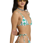 Billabong Womens Salty Waves Reversible Mini Slide Triangle Bikini Top