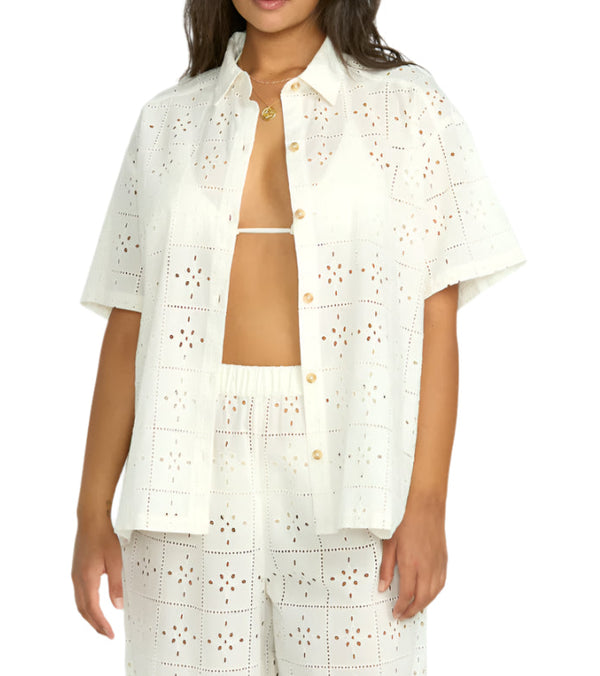 Billabong Womens Eyelet Crush Beach Coverup Top