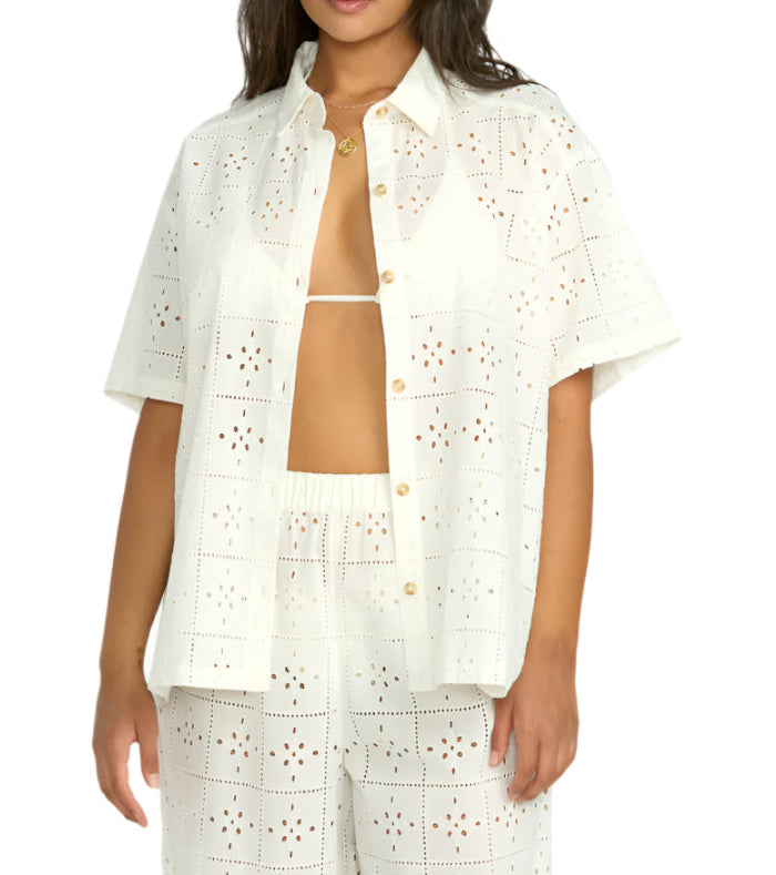 Billabong Womens Eyelet Crush Beach Coverup Top