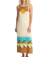 O'Neill Womens Solar Babe Midi Crochet Beach Dress