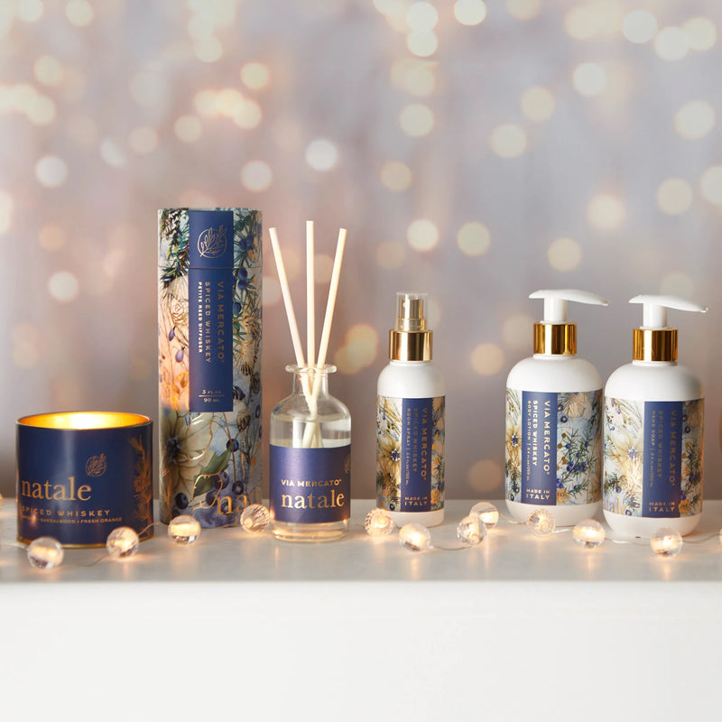 Via Mercato Natale Spiced Whiskey Oil Reed Diffuser