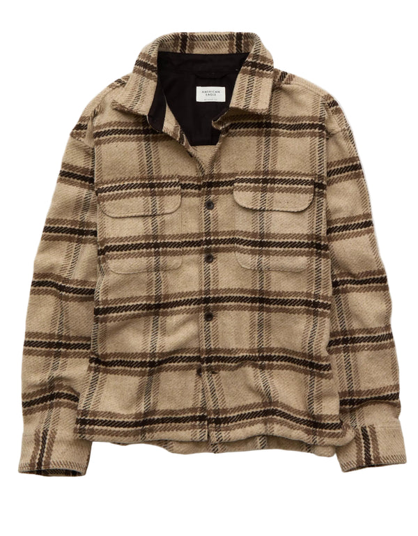 American Eagle Mens AE Textured Overshirt Jacket