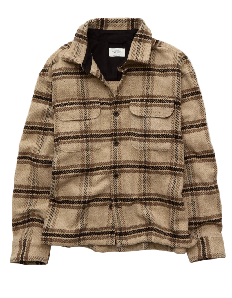 American Eagle Mens AE Textured Overshirt Jacket