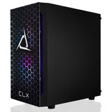 CLX SET Gaming Desktop - AMD Ryzen 5 5500 3.6GHz 6-Core Processor, 16GB DDR4 Memory, GeForce RTX 3050 8GB GDDR6 Graphics, 500GB M.2 NVMe SSD, WiFi, Black CLX Edition Spear MicroATX Tower RGB Fans, Windows 11 Home 64-bit