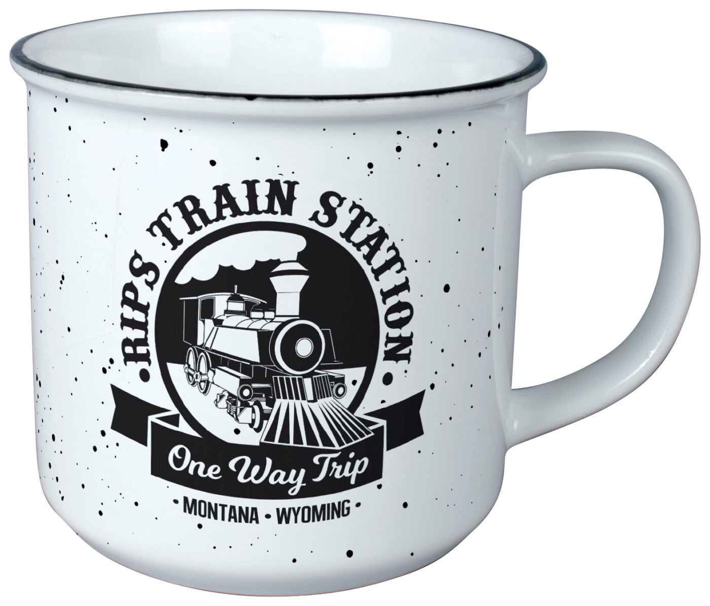 Carson Home Accents Yellowstone Train Station Vintage Mug - 13 oz.