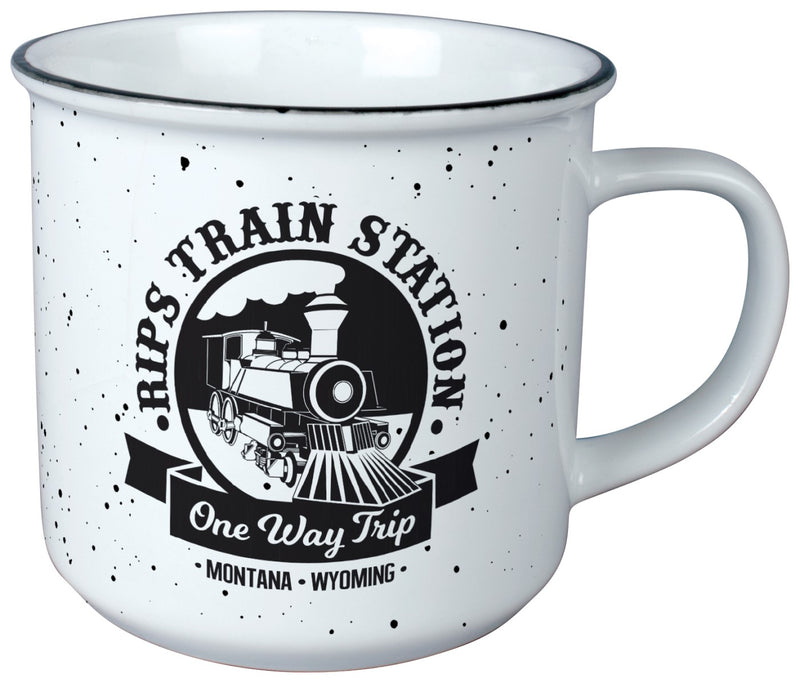 Carson Home Accents Yellowstone Train Station Vintage Mug - 13 oz.