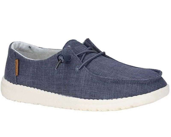 Hey Dude Womens Wendy Chambray Slip-On Shoes