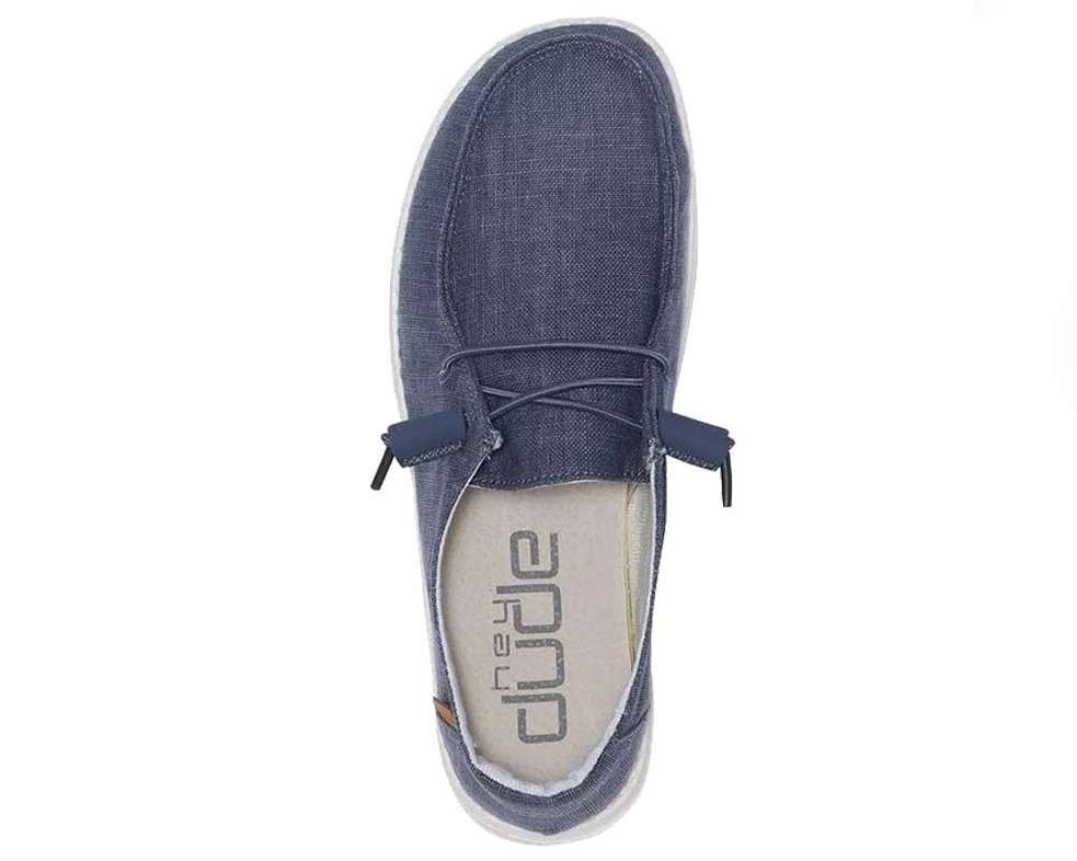 Hey Dude Womens Wendy Chambray Slip-On Shoes