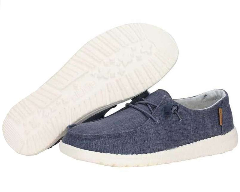 Hey Dude Womens Wendy Chambray Slip-On Shoes