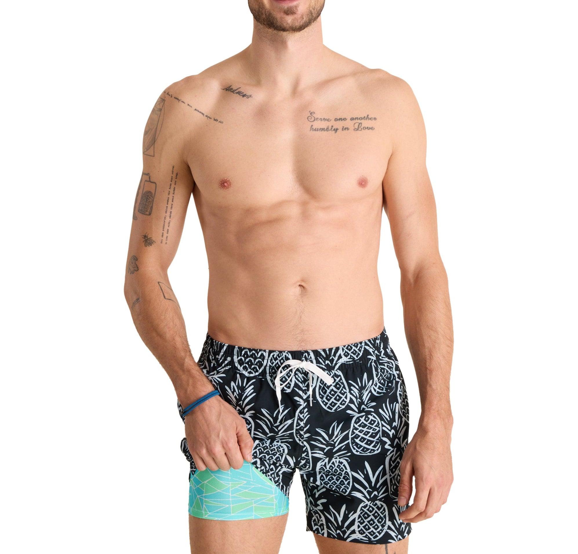 Chubbies Mens The Midnight Thigh-Napples 5.5" Classic Lined Swim Trunks