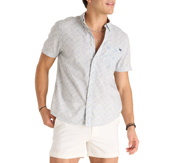 Chubbies Mens The Spot On Resort Weave Short Sleeve Shirt