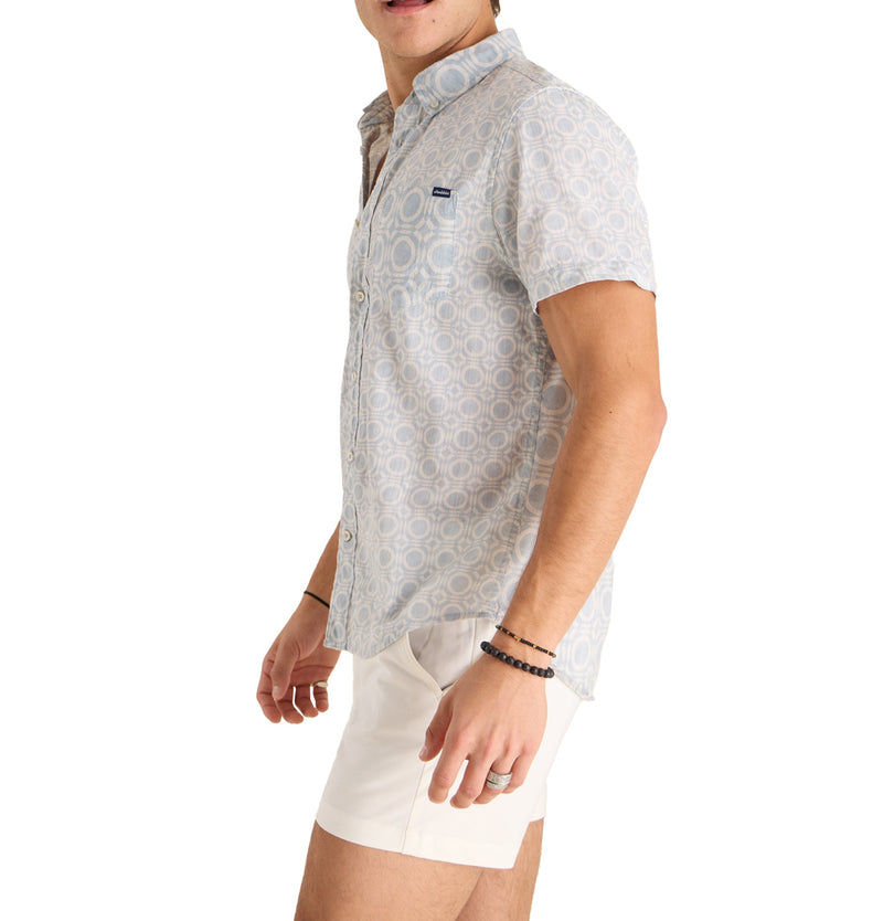 Chubbies Mens The Spot On Resort Weave Short Sleeve Shirt