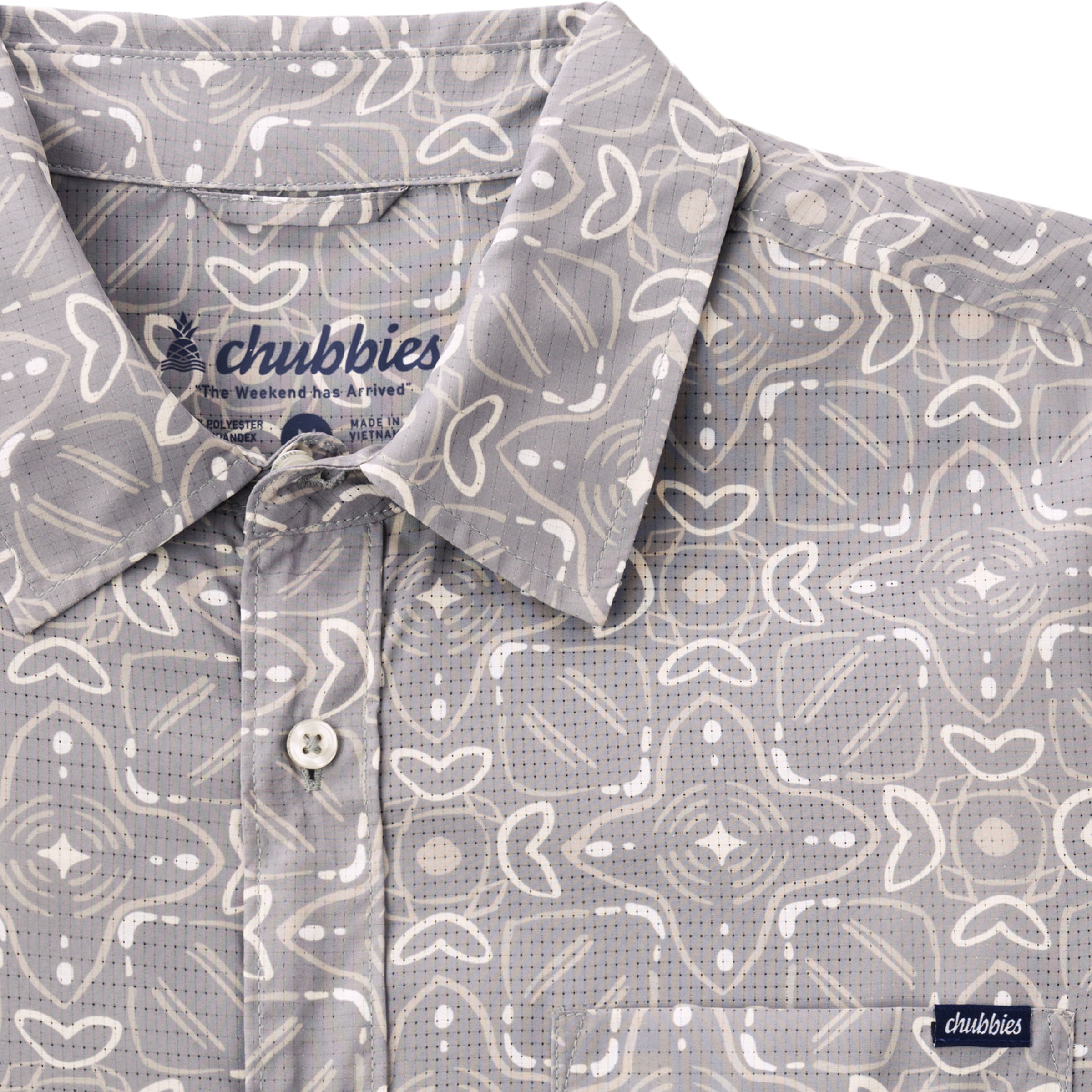Chubbies Mens The Echo Breezetech Woven Short Sleeve Shirt