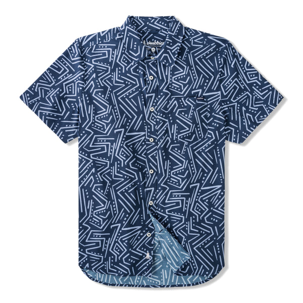 Chubbies Mens The Information Breezetech Short Sleeve Shirt