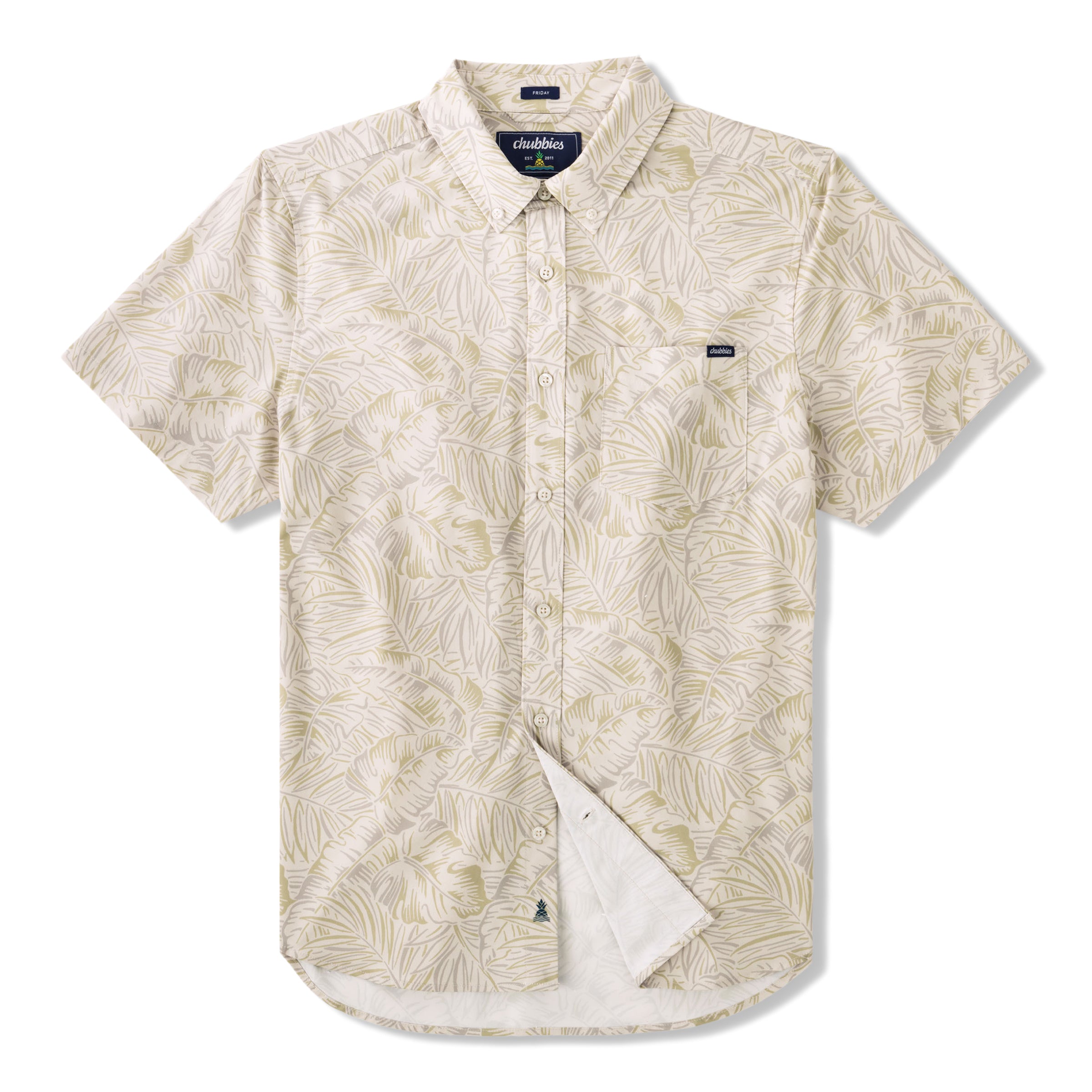 Chubbies Mens The Sticks And Stones Performance Short Sleeve Shirt