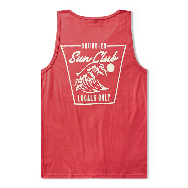 Chubbies Mens The Sun Club Tank Top
