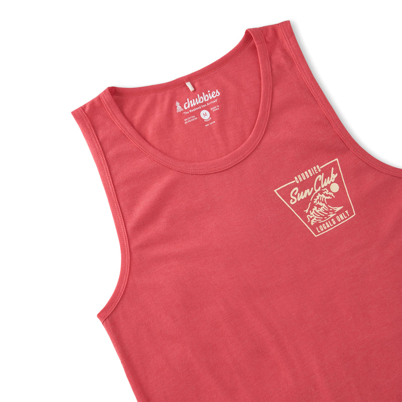Chubbies Mens The Sun Club Tank Top