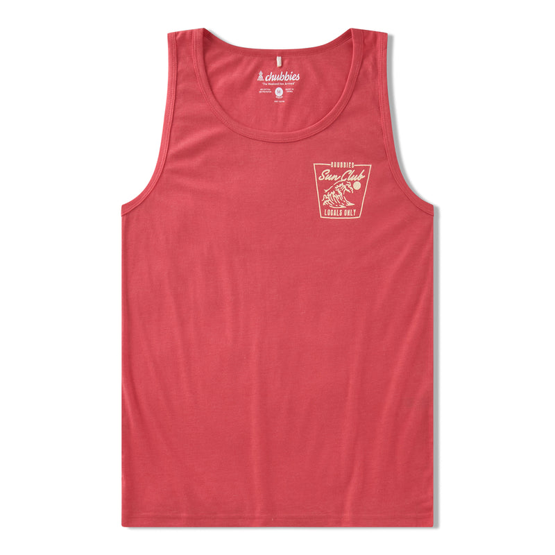 Chubbies Mens The Sun Club Tank Top