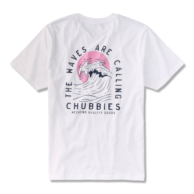 Chubbies Mens The Waves Are Calling Short Sleeve T-Shirt