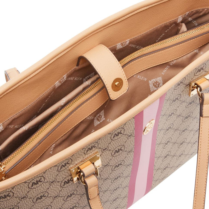 Anne Klein Varsity Work Tote Handbag