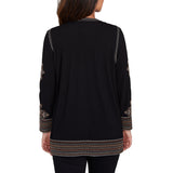 Ruby Rd. Womens Ribbed Embroidered Jacket