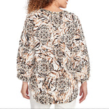 Ruby Rd. Womens Mixed Animal Crepe Gauze Top