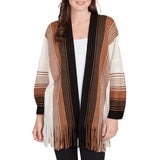 Ruby Rd. Womens Ombre Color Block Stripe Cardigan