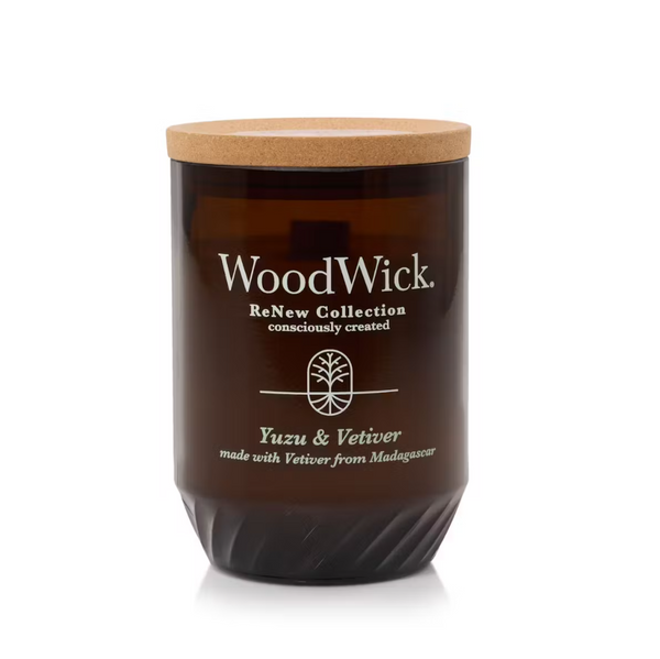 WoodWick Large ReNew Candle - Yuzu & Vetiver