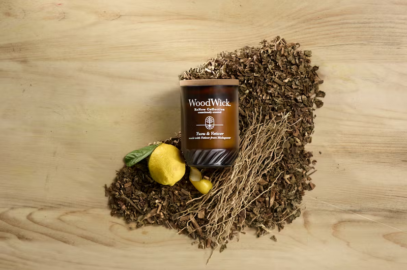 WoodWick Large ReNew Candle - Yuzu & Vetiver