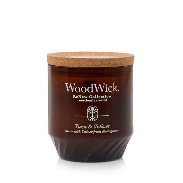WoodWick Medium ReNew Candle - Yuzu & Vetiver